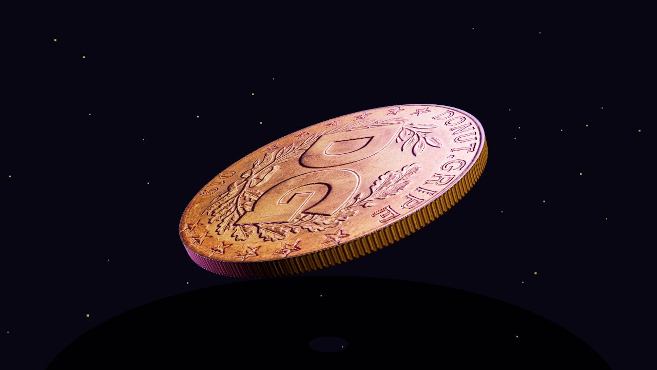 3D Gold Coin Toss